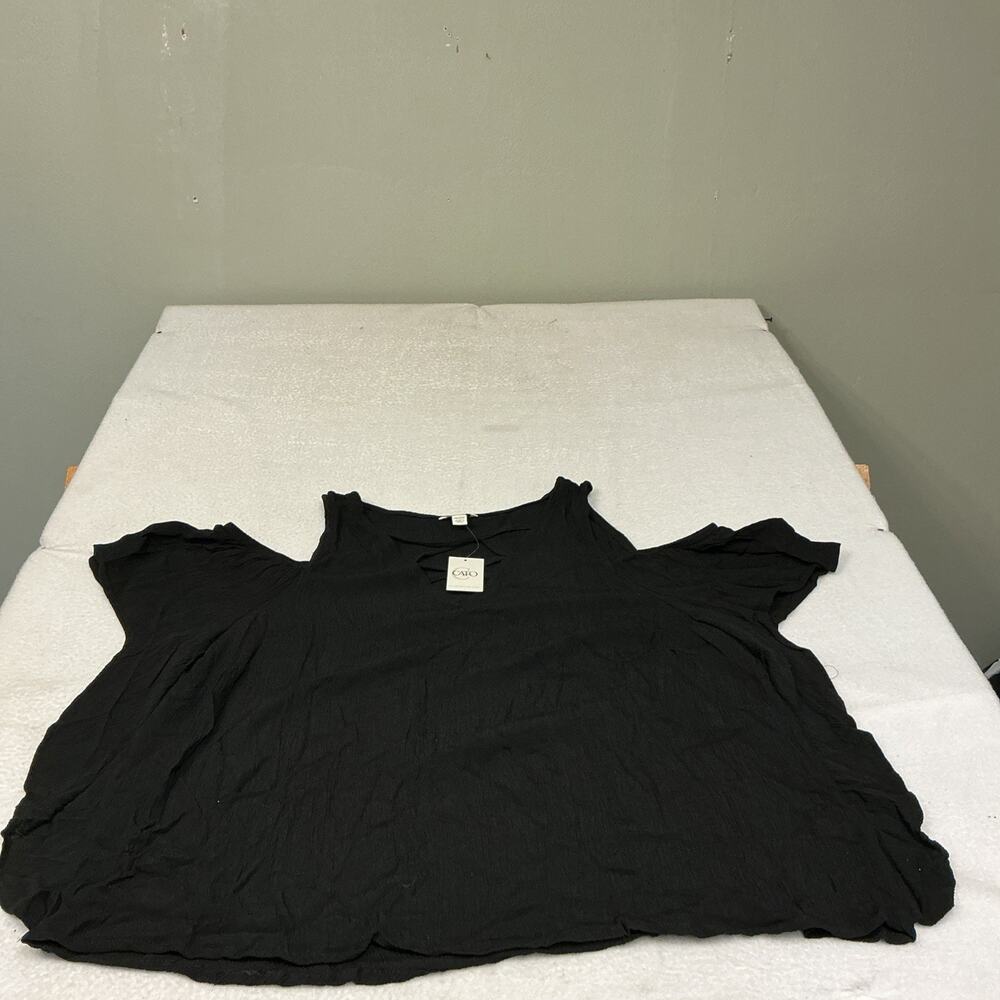 Cato Women’s Black Off The Shoulder Blouse Sz 18/20W, NWT, 3589